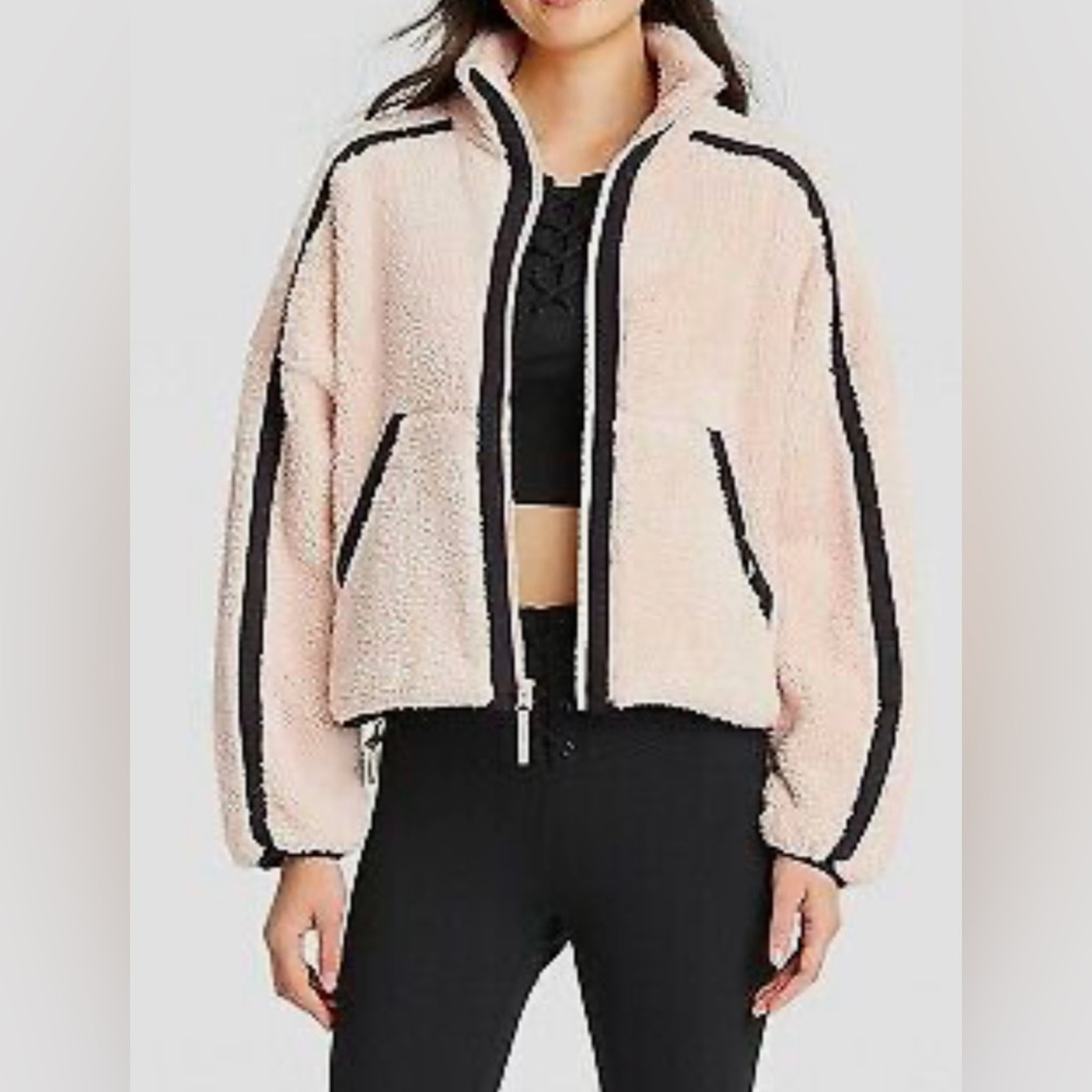 JoyLab Pink and Black Sherpa Jacket